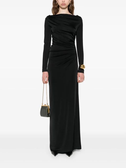 Victoria Beckham cowl-neck draped maxi dress - Black - zdjęcie produktu nr 2