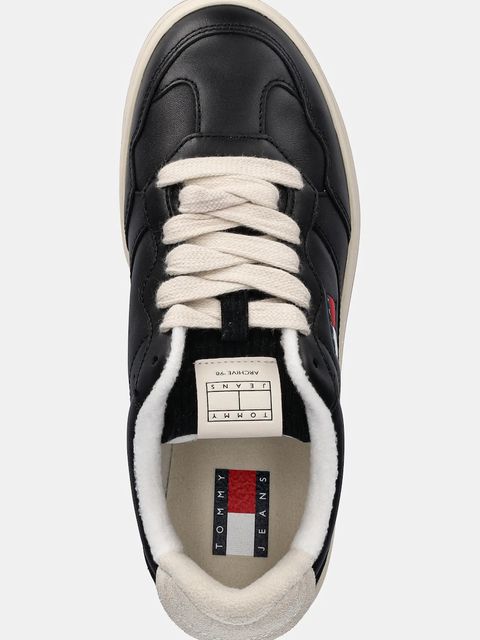 Tommy Jeans sneakersy skórzane ARCHIVE 98 WARM damskie kolor czarny EN0EN02855 - zdjęcie produktu nr 2