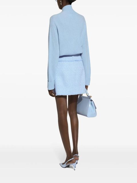 Dolce & Gabbana DNA tweed mini skirt - Blue