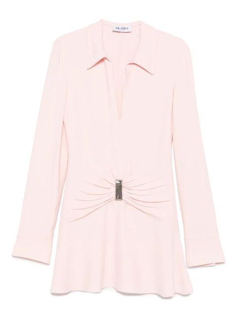 The Attico gathered-detail collared dress - Pink - zdjęcie produktu nr 1