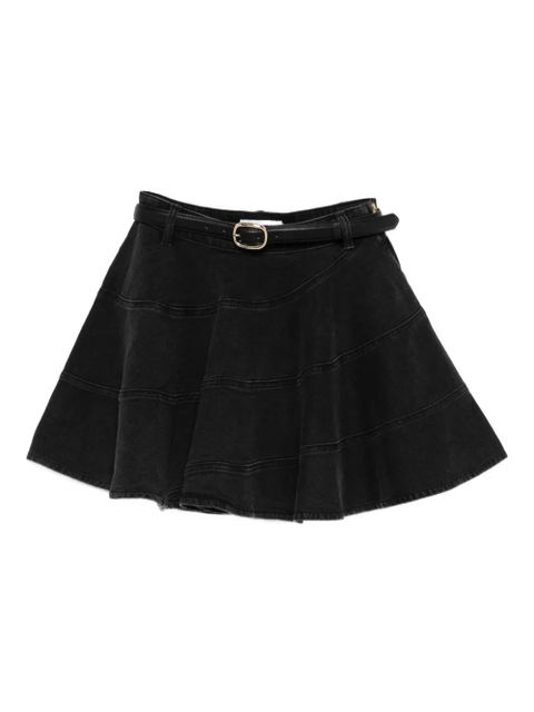 Self-Portrait belted panelled mini skirt - Black - zdjęcie produktu nr 1
