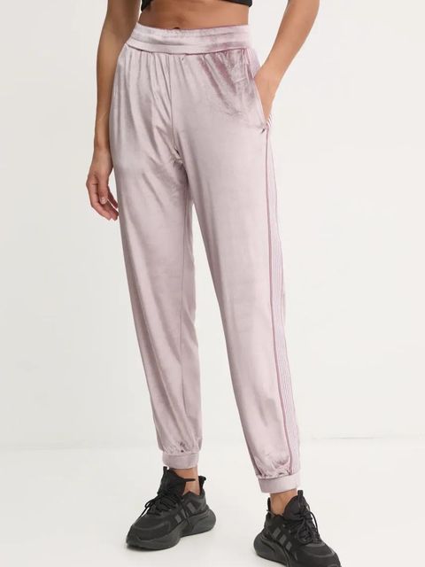 EA7 Emporio Armani dres welurowy kolor fioletowy TJZDZ.6DTV64