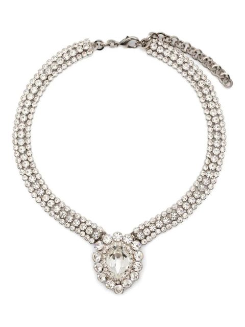 Alessandra Rich crystal-embellished necklace - Silver - zdjęcie produktu nr 1