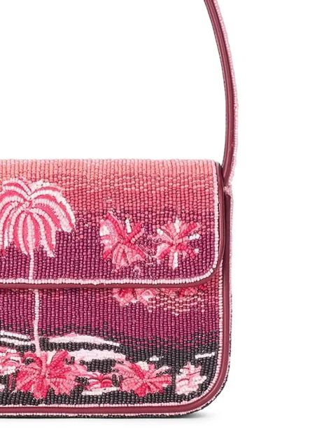 STAUD Tommy beaded shoulder bag - Pink - zdjęcie produktu nr 2