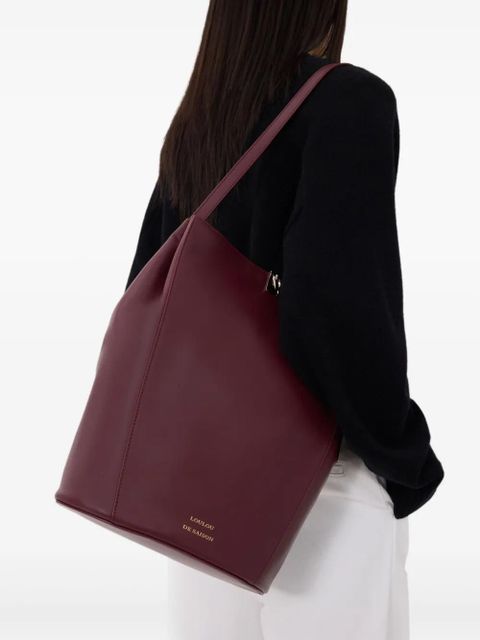 LouLou de Saison Daya leather bucket bag - Red