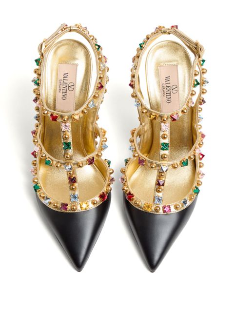 Valentino Garavani 100mm Rockstud embellished pumps - Black