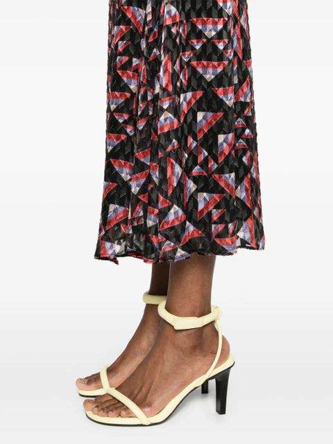 ISABEL MARANT Katae geometric-print midi skirt - Black - zdjęcie produktu nr 2
