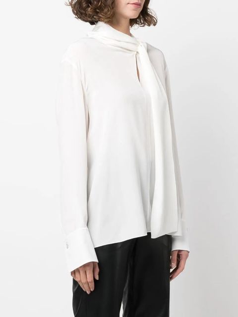 Givenchy pussy-bow silk blouse - White
