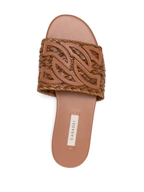 Casadei braided sandals - Brown