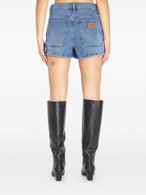 Alexander Wang marbled denim carpenter skort - Blue - zdjęcie produktu nr 2