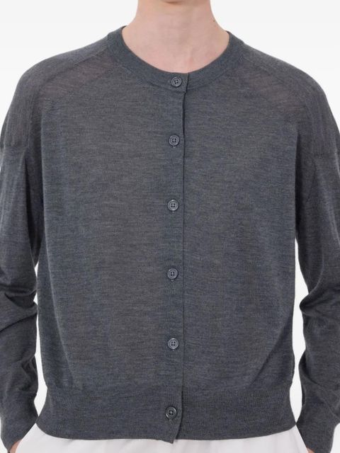 LouLou de Saison Kita buttoned crew-neck cardigan - Grey