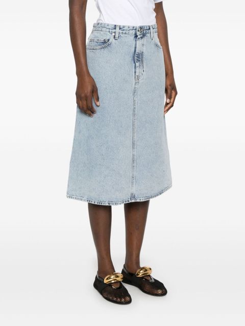 TOTEME organic cotton denim midi skirt - Blue - zdjęcie produktu nr 2