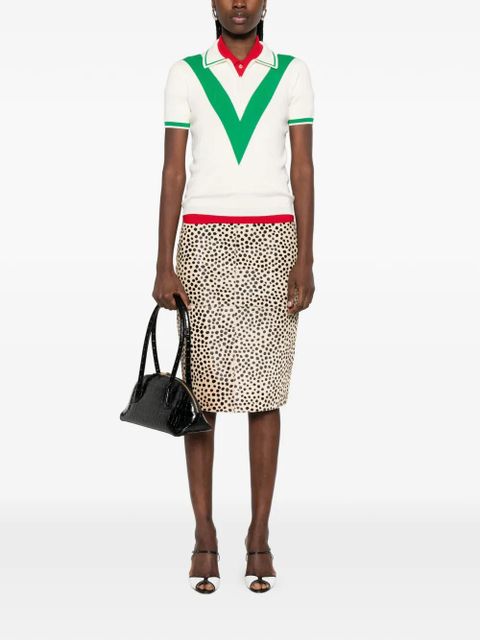 Valentino Garavani V-neck polo top - Neutrals - zdjęcie produktu nr 2