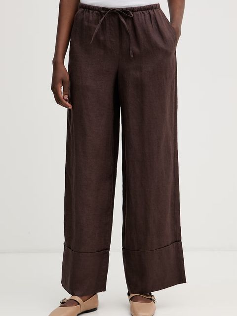 United Colors of Benetton spodnie damskie lniane - zdjęcie produktu nr 1