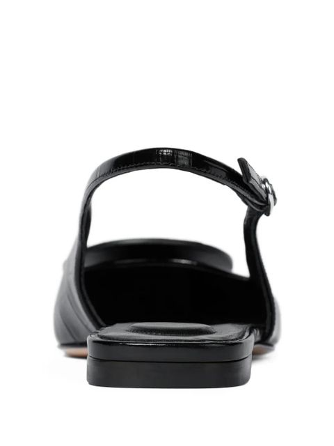 Jacquemus Duelo leather flat pumps - Black