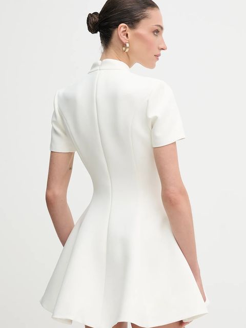 Bardot sukienka kolor biały mini rozkloszowana 59907DB