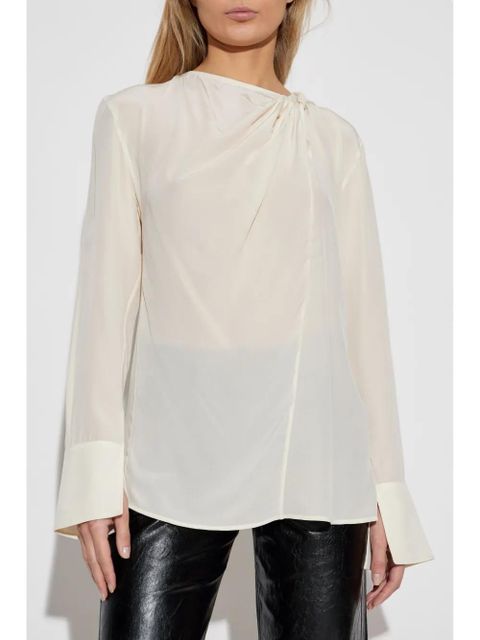 Victoria Beckham ruched-detailing blouse - Neutrals