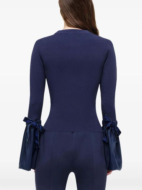 Simkhai Agata taffeta knitted top - Blue