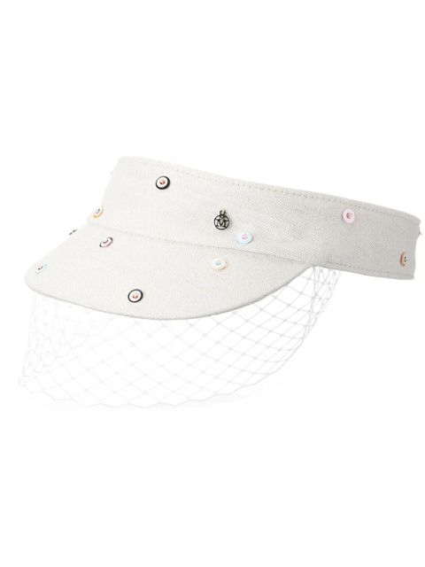 Maison Michel New Abby veil visor - White - zdjęcie produktu nr 1