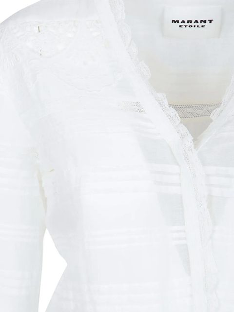 ISABEL MARANT Daniva crochet lace V-neck dress - White