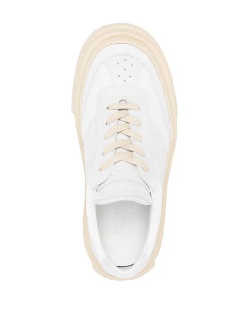 MM6 Maison Margiela numbers-motif leather sneakers - White