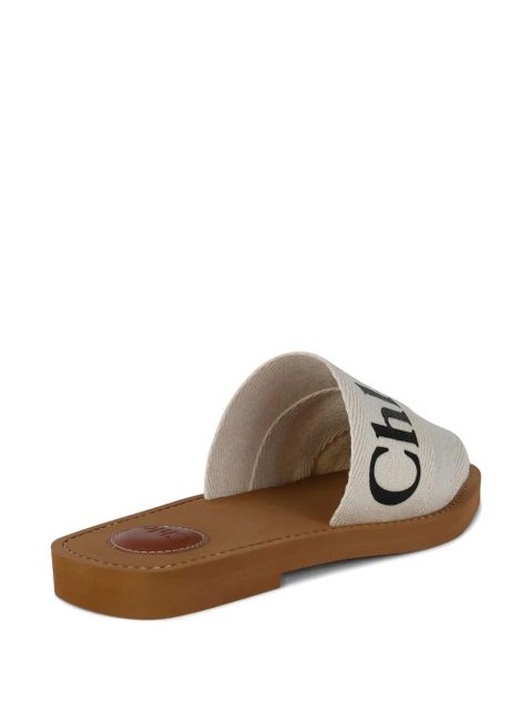 Chloé logo-print flat sandals - Neutrals