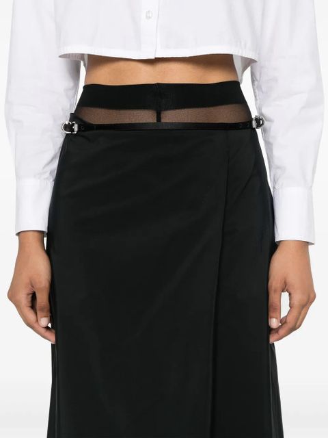 Givenchy Voyou taffeta wrap skirt - Black
