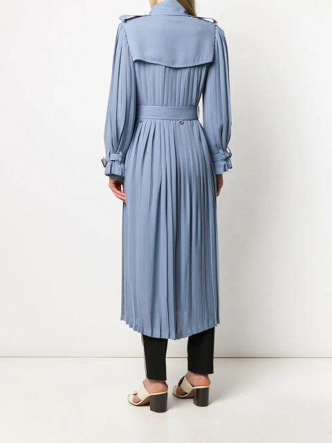 Valentino Garavani pleated trench coat - Blue