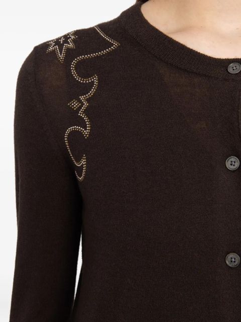 Zadig&Voltaire embellished cashmere cardigan - Brown