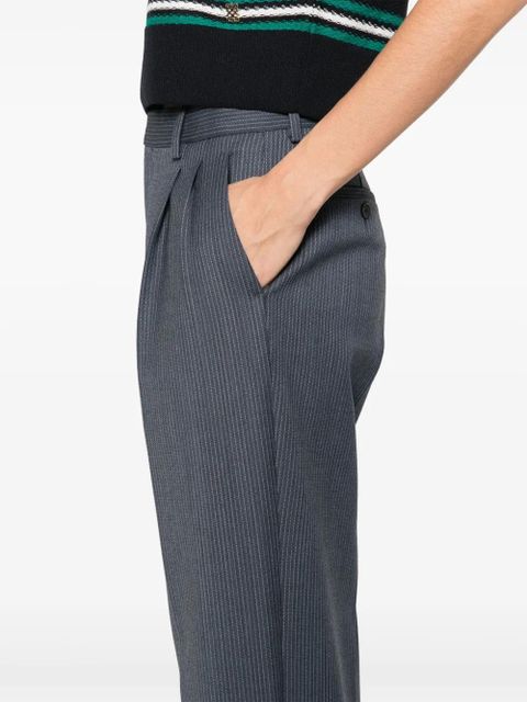 SANDRO striped straight-leg trousers - Blue - zdjęcie produktu nr 2