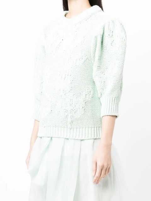 Cecilie Bahnsen chunky-knit organic cotton jumper - Green