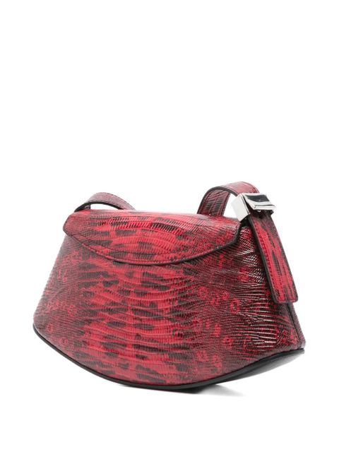 Jil Sander snakeskin crossbody bag - Red