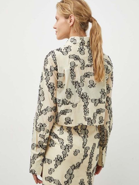 Day Birger et Mikkelsen koszula damska kolor beżowy regular z kołnierzykiem klasycznym