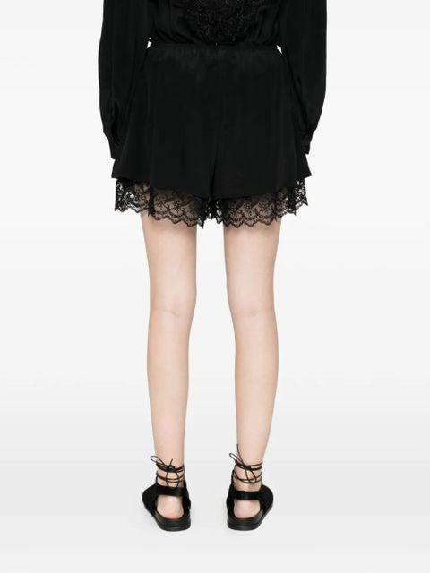 Simone Rocha lace-trim mini shorts - Black