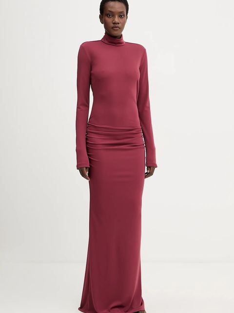 Aniye By sukienka kolor bordowy maxi dopasowana 181296 - zdjęcie produktu nr 2