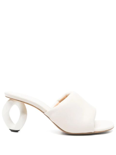 JW Anderson 70mm Chain-heel leather sandals - Neutrals - zdjęcie produktu nr 1