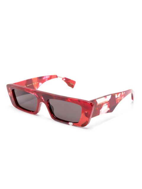 Gucci Eyewear rectangle-frame sunglasses - Red - zdjęcie produktu nr 2