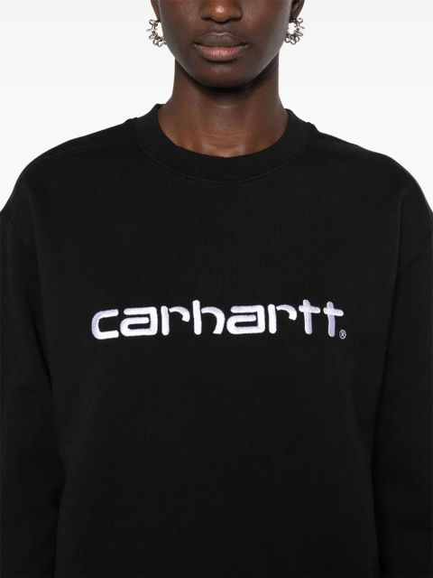 Carhartt WIP logo-embroidered cotton sweatshirt - Black