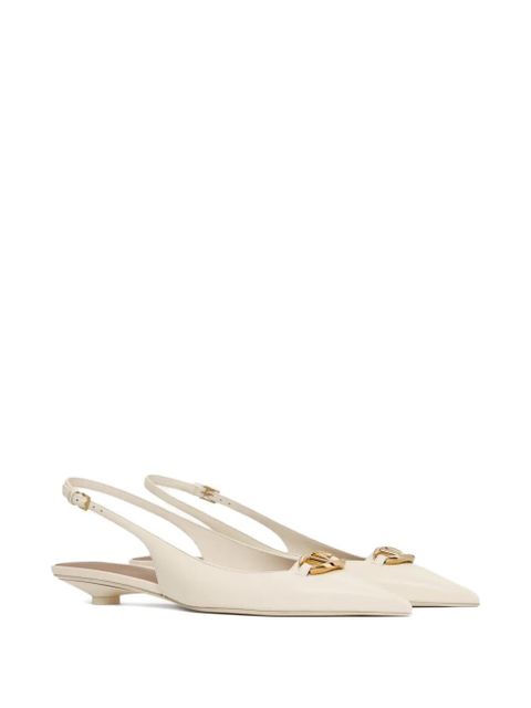 Valentino Garavani 20mm VLogo The Bold Edition slingback pumps - White
