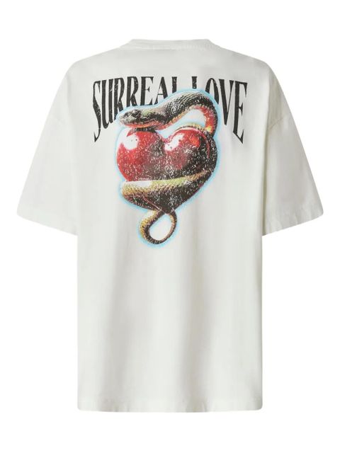 PINKO Surreal Love heart-snake print T-shirt - White - zdjęcie produktu nr 2
