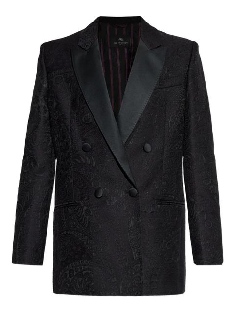 ETRO double-breasted paisley-pattern blazer - Black - zdjęcie produktu nr 1