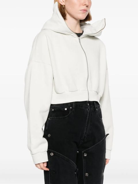 ENTIRE STUDIOS cropped zipped hoodie - Neutrals