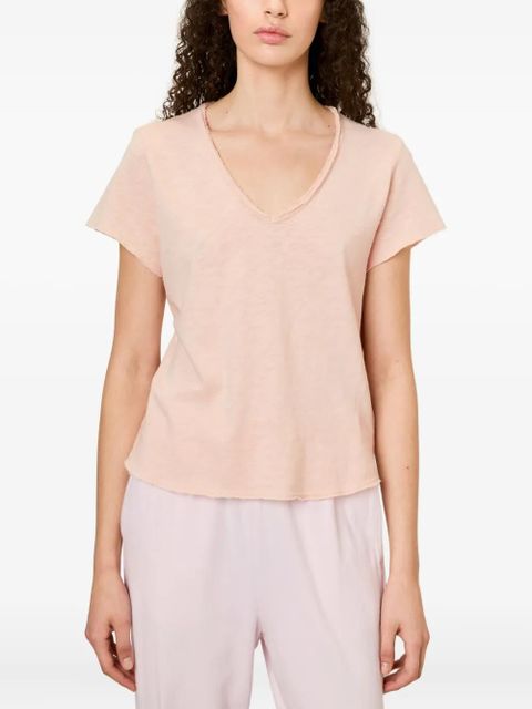 American Vintage Sonoma brushed v-neck T-shirt - Pink