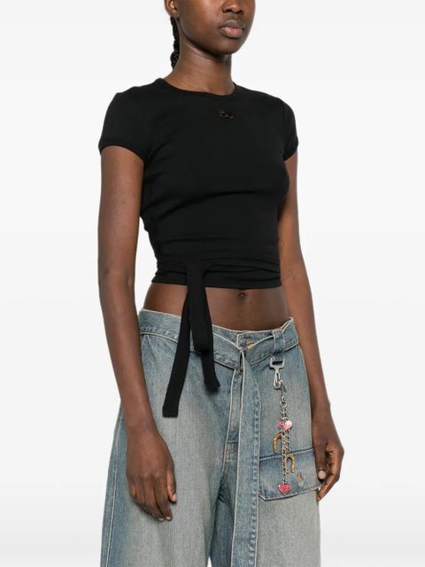Diesel tie-waist T-shirt - Black