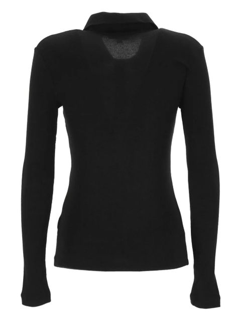 AGOLDE buttoned polo top - Black - zdjęcie produktu nr 2