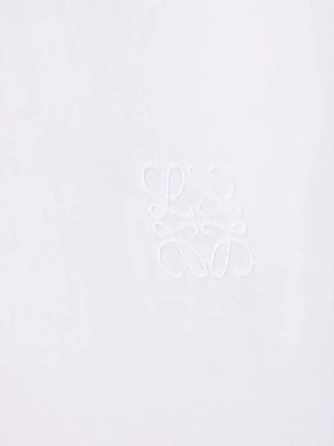 LOEWE logo-embroidered cotton midi shirt dress - White - zdjęcie produktu nr 2