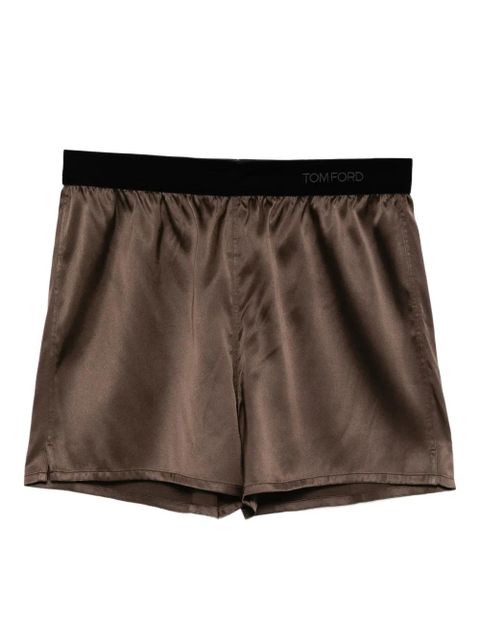 TOM FORD satin shorts - Brown - zdjęcie produktu nr 1