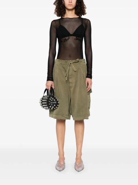 Jean Paul Gaultier flocked-logo T-shirt - Black