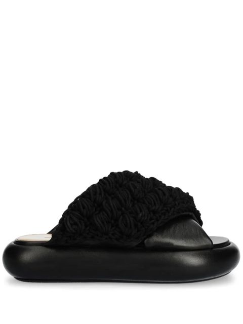 JW Anderson Crochet Twister slides - Black - zdjęcie produktu nr 1