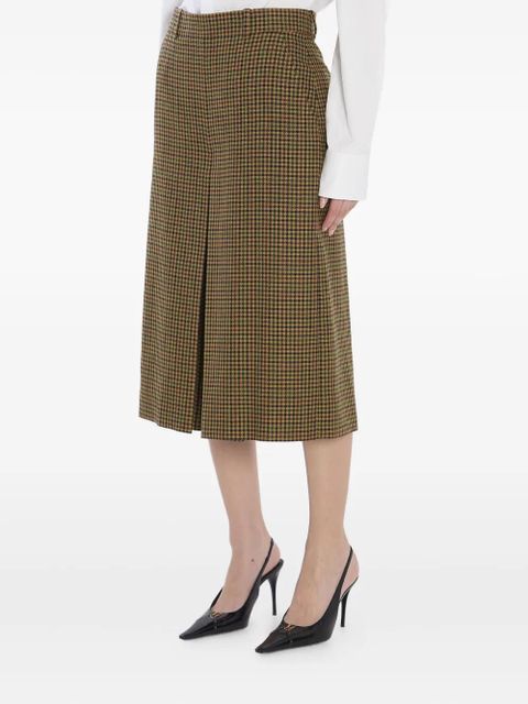 Saint Laurent plaid-pattern cropped trousers - Brown